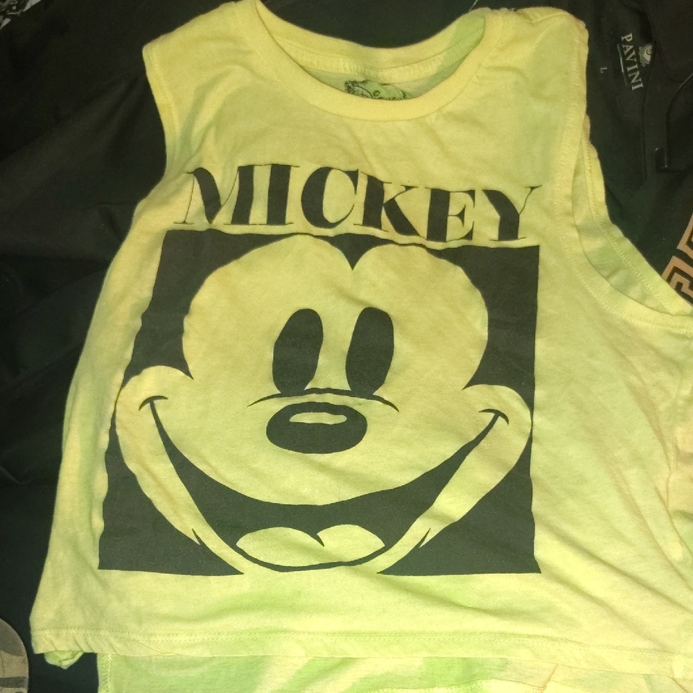 Large Kids Yellow Mickey Mouse Tank Top
